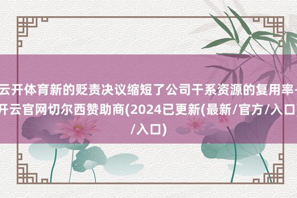 云开体育新的贬责决议缩短了公司干系资源的复用率-开云官网切尔西赞助商(2024已更新(最新/官方/入口)